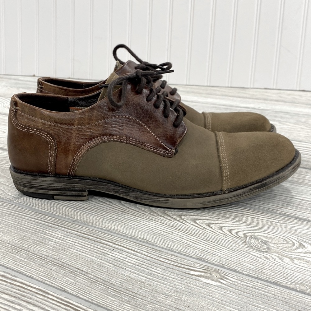 Bed Stu Men’s Brown Leather Suede Cap Toe Oxfords - sz 9.5